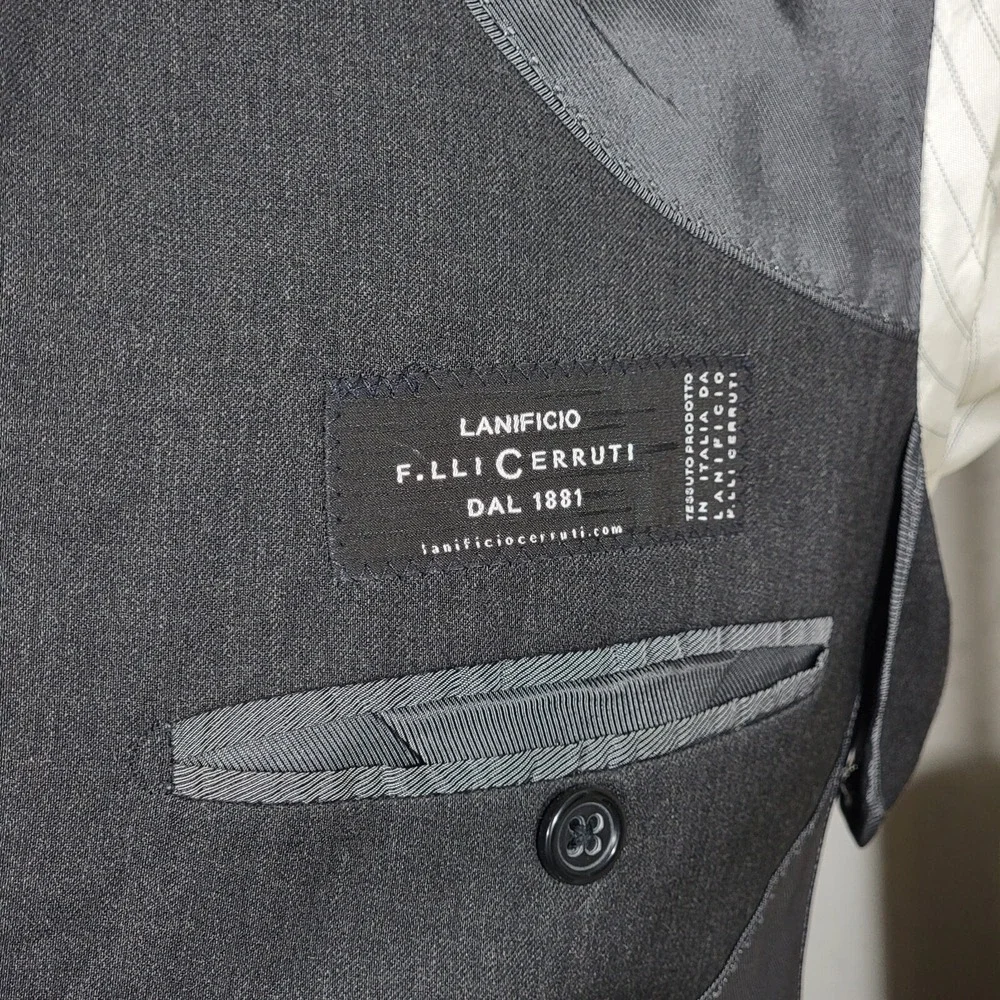 Banana Republic Men's‎ Sport Blazer Charcoal LANIFICIO WOOL Modern Fit Size 38R